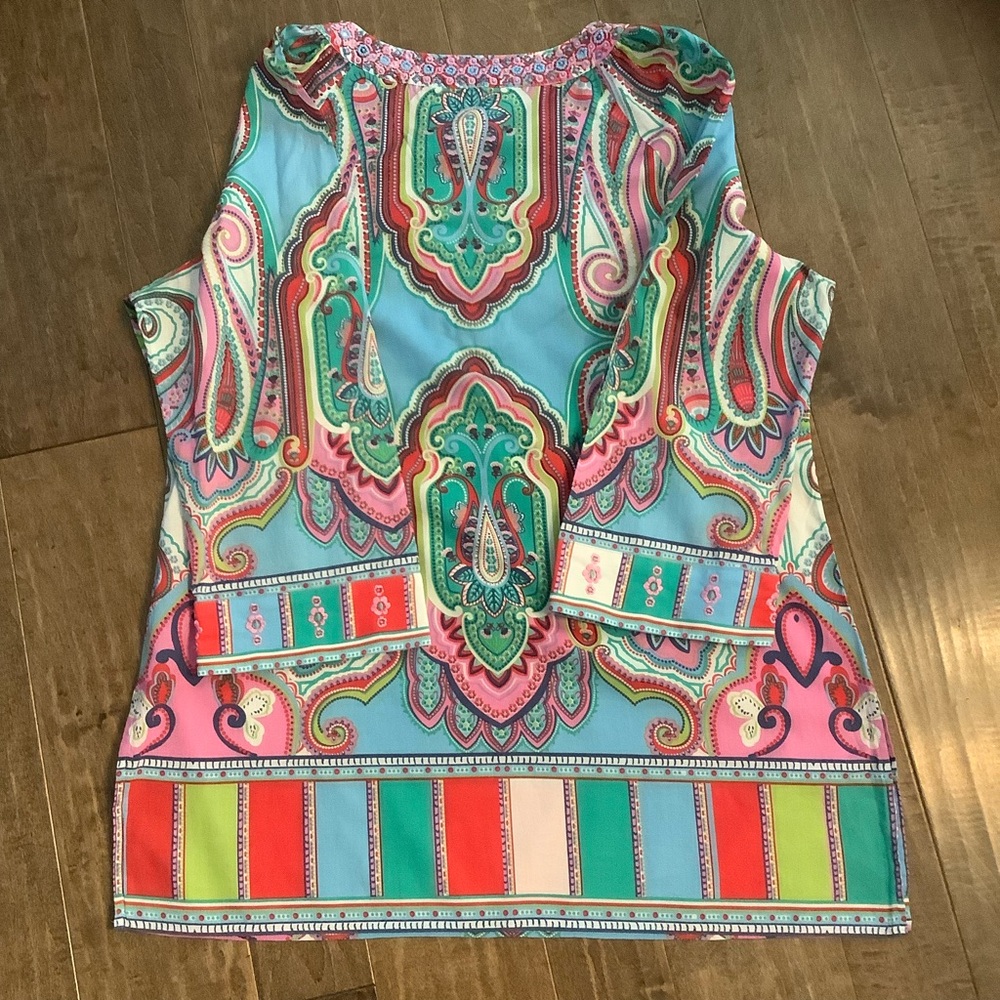 Robert Graham Colorful Paisley Women's Tunic, Size L - Picture 5 of 5